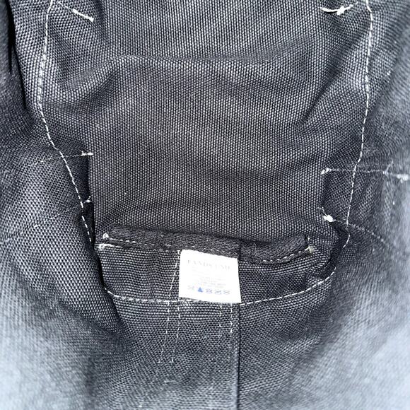 LANDS' END Black Canvas Mini Small Boat Tote Bag with Short handles - Picture 7 of 15